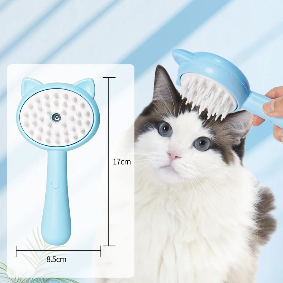 🐾 Cepillo Recargable a Vapor | Masaje, Limpieza Profunda y Pelo Brillante (Apto Perros y Gatos)