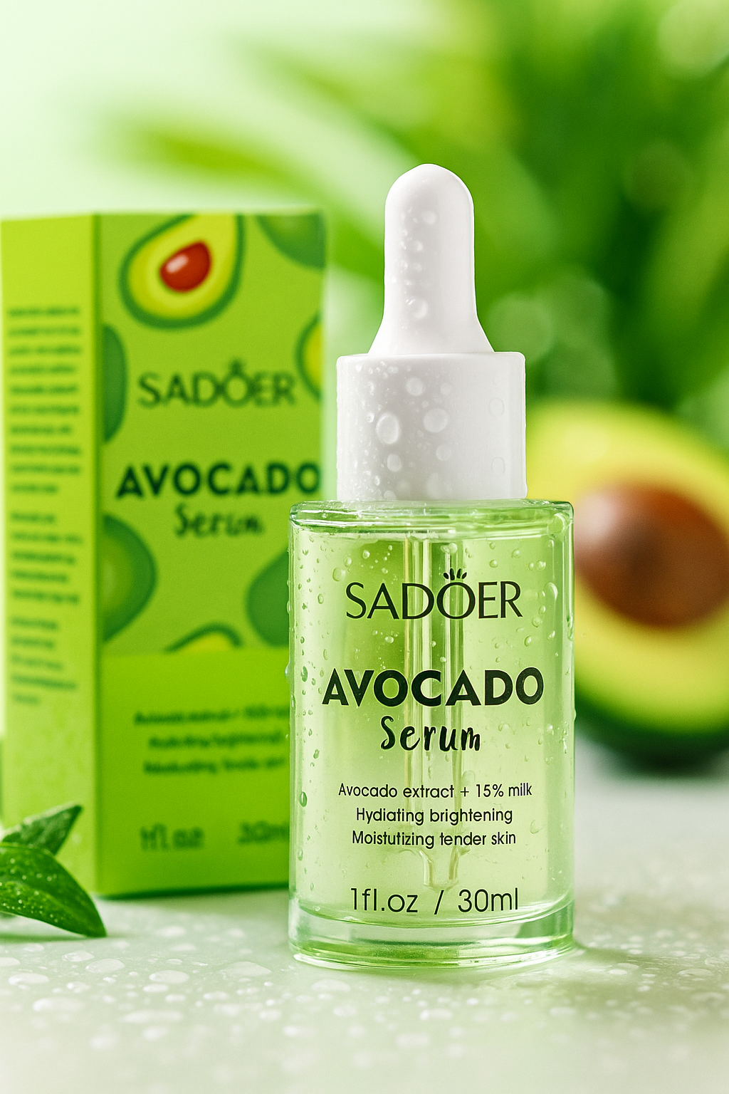 SERUM NUTRITIVO DE AGUACATE SADOER | 🥑 Hidratación Intensa y Restauración de la Piel (30 ml)